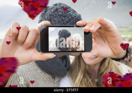 Zusammengesetztes Bild von Valentines paar Stockfoto