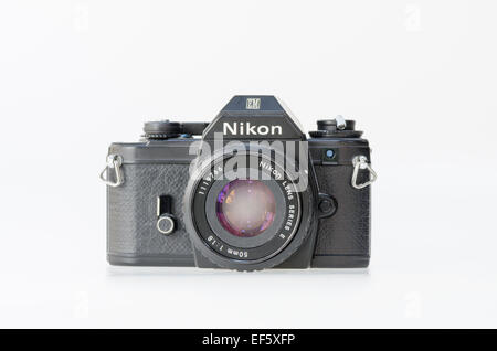 Schwarz Nikon EM-Film-slr-Kamera Stockfoto