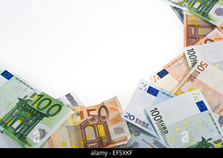 Euro Geld Banknoten frame Stockfoto