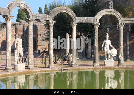 Canopus in Hadrians Villa in der Nähe von Rom, Italien Stockfoto