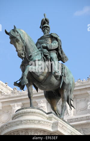 Reiterdenkmal, Victor Emmanuel II in Venedig Platz von Rom, Italien Stockfoto