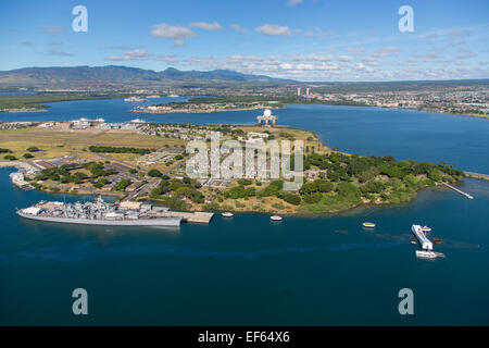 USS Arizona Memorial, Pearl Harbor, Oahu, Hawaii Stockfoto