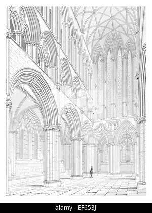 1852 Chor Glasgow Cathedral High Kirk Stadt mittelalterlichen römisch-katholischen, jetzt evangelische Kirche Stockfoto