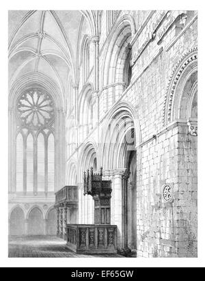 1852 Chor St. Magnus Kirkwall Kathedrale Orkney Romanesque Architektur Stockfoto