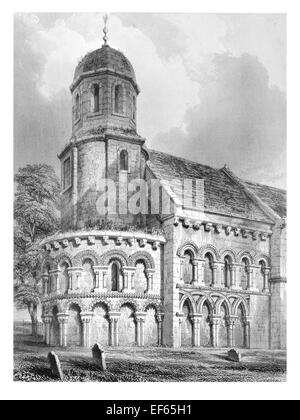 1852 Leuchars St Athernase romanische Kirche Fife Stockfoto