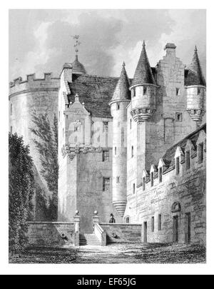 1852 Hof Midmar Castle Aberdeenshire Grantsfield Stockfoto