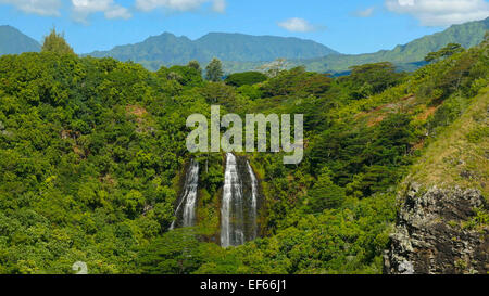 Opaekaa Falls, Kauai, Hawaii Stockfoto