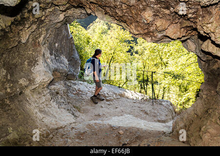 Dantes Höhle, Dantejeva Jama, Schlucht Tolmin, Slowenien Stockfoto