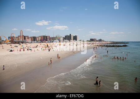 Strand und Vergnügungspark Coney Island, New York, USA, Amerika Stockfoto