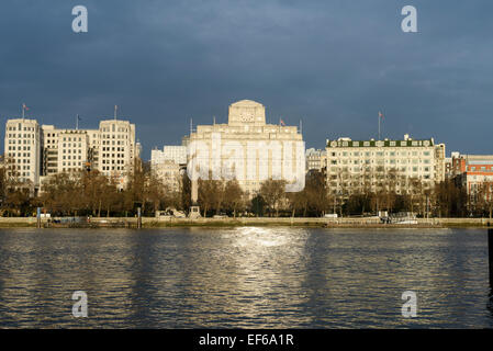 Riverside Gebäude, Embankment, London, UK Stockfoto