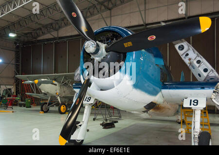 Grumman F6F Hellcat, Duxford, IWM Stockfoto