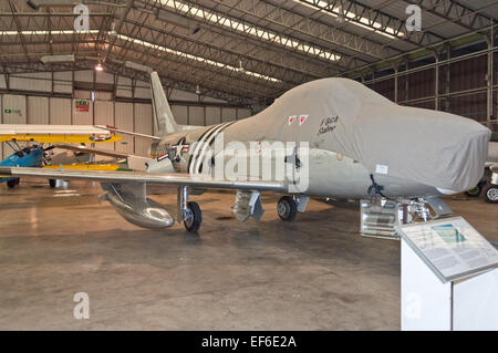 F-86 Sabre G-SABR unter Restaurierung Stockfoto