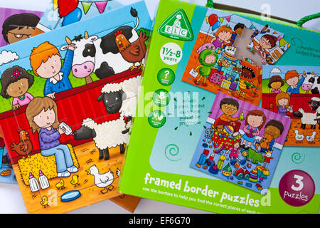 ELC gerahmt Grenze Rätsel - Kasten und Puzzle Stockfoto