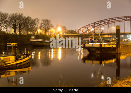 Duisburg-Ruhrort, Europas größtem Binnenhafen, Rhein, Stockfoto