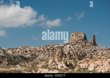 Uchisar Castle, Uchisar, Kappadokien, Türkei Stockfoto