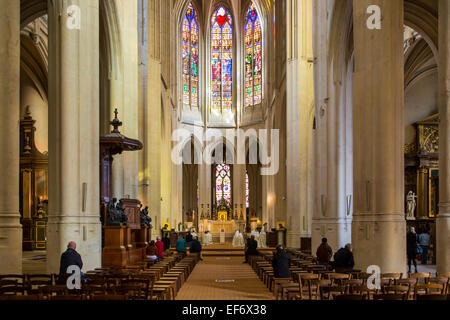 Innenraum der Eglise Saint Gervais, b. 1494-1620, Paris, Frankreich Stockfoto