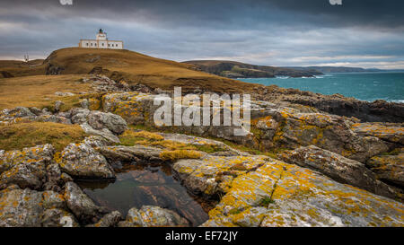 Strathy Point, die zunächst alle elektrischen Leuchtturm in Schottland gebaut werden Stockfoto