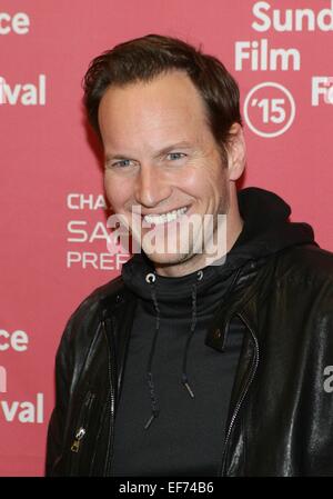 Park City, UT, USA. 27. Januar 2015. Patrick Wilson im Ankunftsbereich für Reißverschluss-Premiere auf der 2015 Sundance Film Festival, Eccles Center, Park City, UT 27. Januar 2015. Bildnachweis: James Atoa/Everett Collection/Alamy Live-Nachrichten Stockfoto