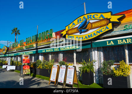 Restaurants, Port Olimpic, Barcelona, Spanien Stockfoto