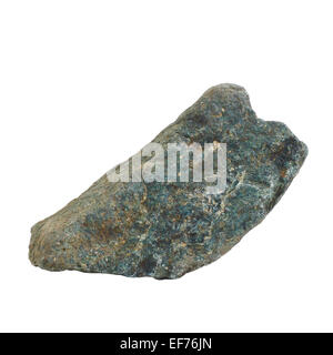 blaue dunklem Naturstein, isoliert auf weiss Stockfoto