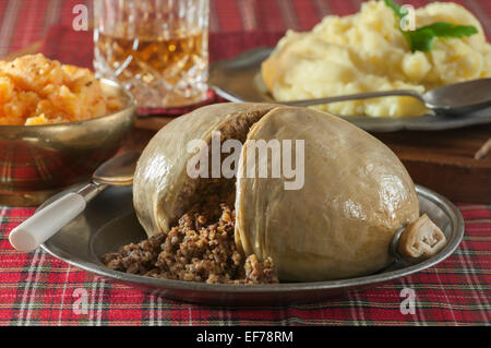 Haggis, Neeps und Tatties. Schottland-Essen Stockfoto