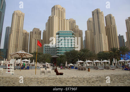 Hilton Hotel am Jumeirah Beach Stockfoto