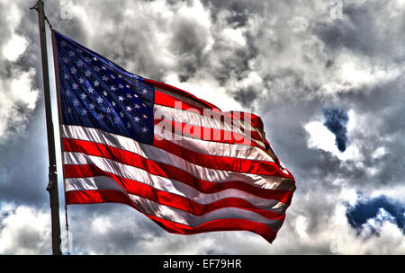 Die amerikanische Flagge Stockfoto