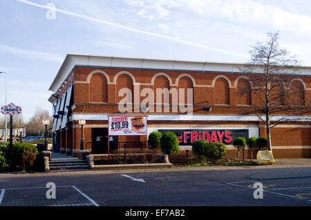 TGI Fridays Restaurant, Newport Road, Cardiff, Wales, UK. Stockfoto