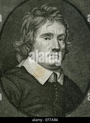 John Pym (1584-1643). Englische Parlamentarier, Führer des langen Parlaments. Porträt. Gravur. Stockfoto