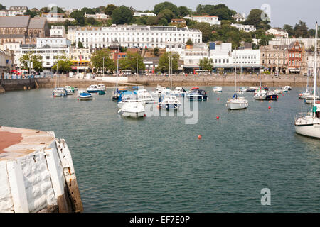 Torquay Hafen und Meer, Devon, England Stockfoto