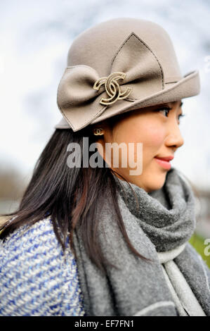 Claire Zhai Ankunft bei der Chanel-Modenschau während der Haute Couture Fashion Week in Paris - 27. Januar 2015 - Foto: Start-und Landebahn Manhattan/Celine Gaille/Picture Alliance Stockfoto