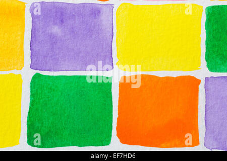 Handgemalte Blöcke des Aquarells von Fotografen gemacht. Stockfoto