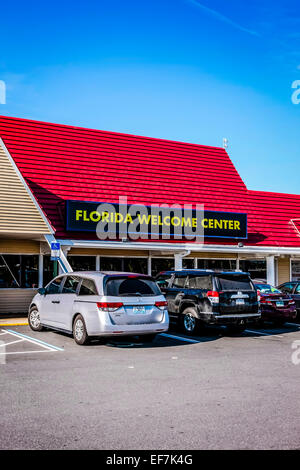 Florida Welcome Center direkt unterhalb der Kreuzung der i-75 und i-10 Stockfoto