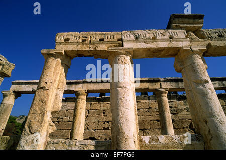 Türkei, Hierapolis, Frontinus Street, Latrinengebäude Stockfoto