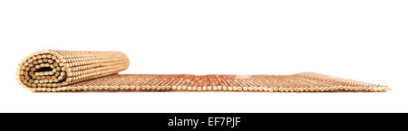 Gerollte Strohmatte isoliert Stockfoto