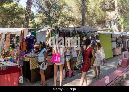 Hippiemarkt Punta Arabi, Ibiza, Ibiza, Spanien Stockfoto