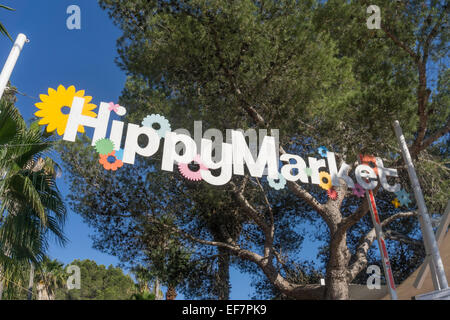 Hippiemarkt Punta Arabi, Ibiza, Ibiza, Spanien Stockfoto