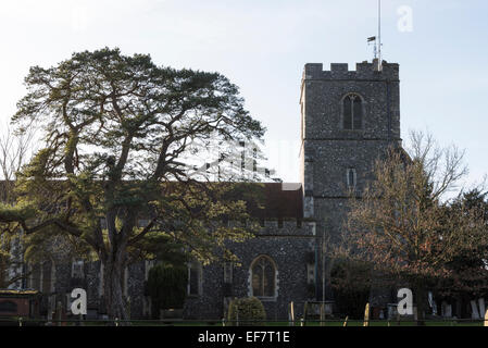 Nordseite der Kirche Saint Augustine (Broxbourne, Herts) Stockfoto