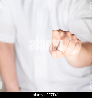 Handbewegung zeigen Stockfoto