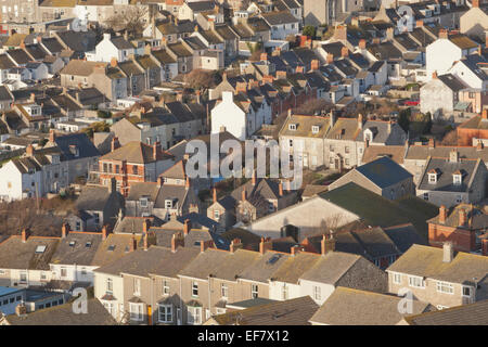 Schrägansicht des südlichsten, auf Portland, Dorset UK Stockfoto