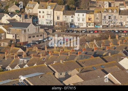 Schrägansicht des südlichsten, auf Portland, Dorset UK Stockfoto