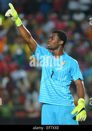 Äquatorial-Guinea. 27. Januar 2015. African Cup of Nations-Fußball-Turnier, Südafrika gegen Ghana. Brimah Razak (Ghana) Keeper © Action Plus Sport/Alamy Live News Stockfoto