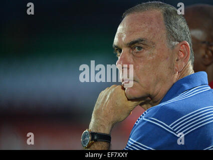 Äquatorial-Guinea. 27. Januar 2015. African Cup of Nations-Fußball-Turnier, Südafrika gegen Ghana. Avram Grant (Trainer Ghana) © Action Plus Sport/Alamy Live News Stockfoto