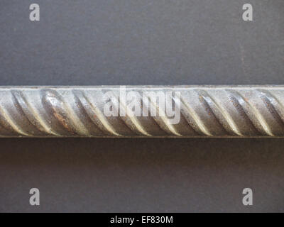 Stärkung der bar aka Verstärkung Stahl oder Rebar für Stahlbetonkonstruktion Stockfoto