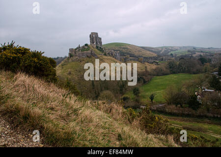 Corfe Castle, Dorset Stockfoto