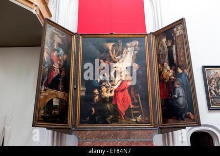Die Kreuzabnahme, Mitteltafel ein Triptychon-Gemälde von Peter Paul Rubens Kathedrale unserer lieben Frau Antwerpen, Stockfoto