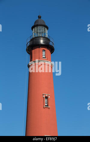 Ponce de Leon Inlet Leuchtturm befindet sich auf Ponce Inlet in der Nähe von Daytona Beach, Florida Stockfoto