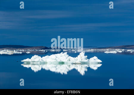 Kanada, Nunavut, Territorium, Nebel decken schmelzenden Meereises im Hurd Kanal in der Nähe von Vansittart Insel Cape Shackleton nur südlich von Stockfoto