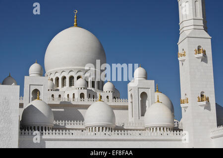 Scheich Zayed bin Sultan al Nahyan Moschee (Moschee), Abu Dhabi, Vereinigte Arabische Emirate Stockfoto