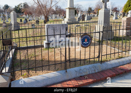 J Edgar Hoover Grabstätte, Congressional Cemetery - Washington, DC USA Stockfoto